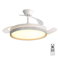 Ventilador de Techo con Luz LED y Aspas Retráctiles — Mando a Distancia